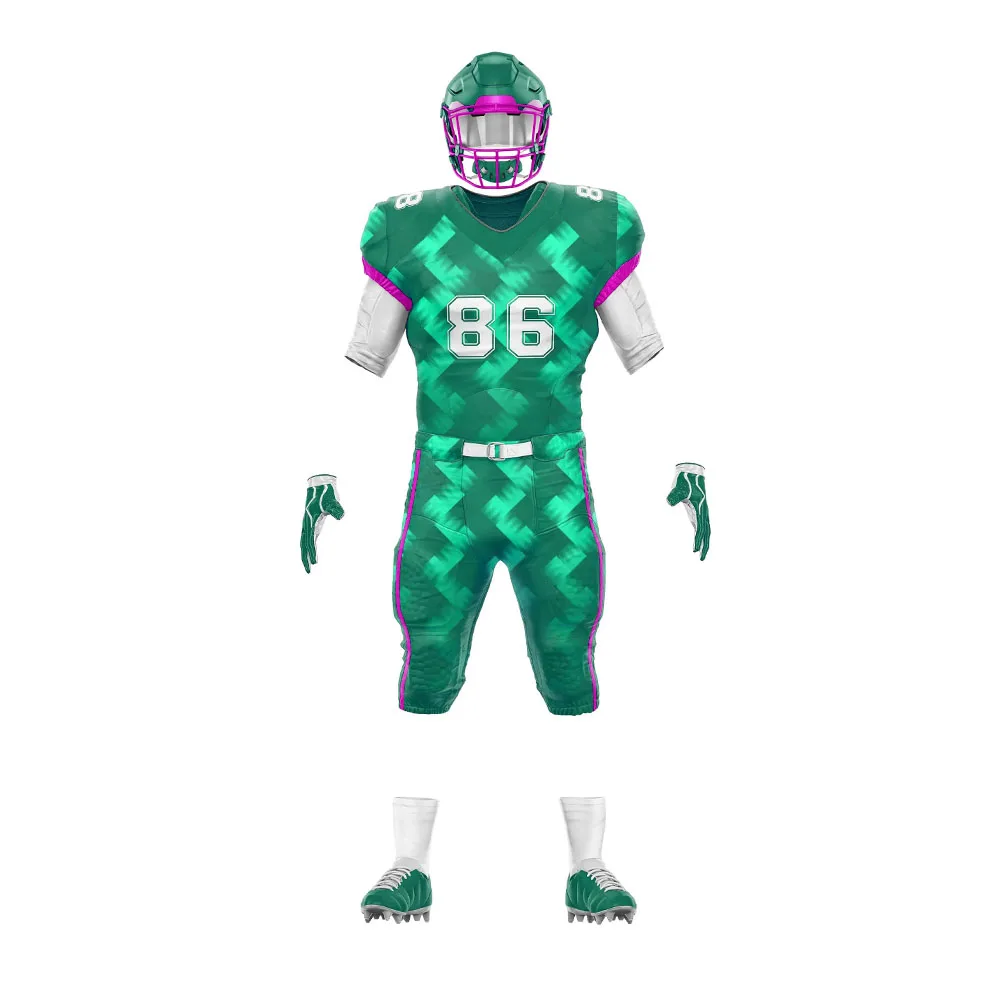 College Youth Training University Uniforms Custom Polyester Mesh Spandex Sublimation American Football Wear