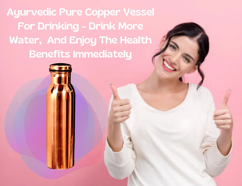 Best Wholesale Price Plain Copper Water Bottle 1000ml In Pure Copper Material water bottles