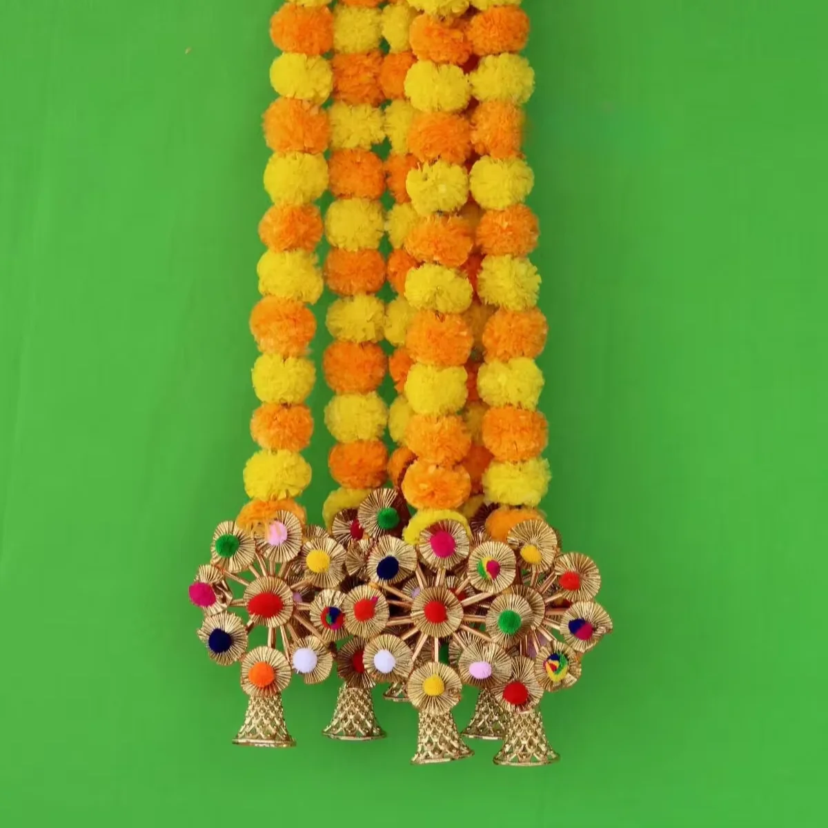 Marigold Artificial Flower Decoration String Garland For HaldI Backdrop Mehandi & Event Party Decor Idea Home Party Office Decor