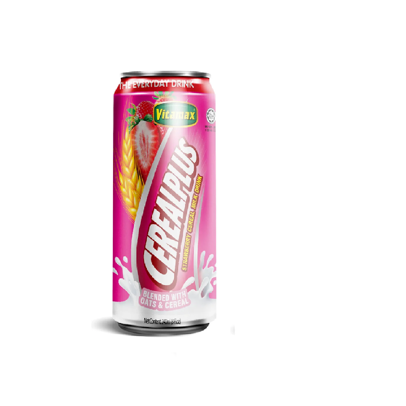 Top best Selling OEM Energize Dessert Drink Flavoured Fluid Milk Drinks Tea Grain Vitamax Cereal Plus Strawberry 240ml x 24c