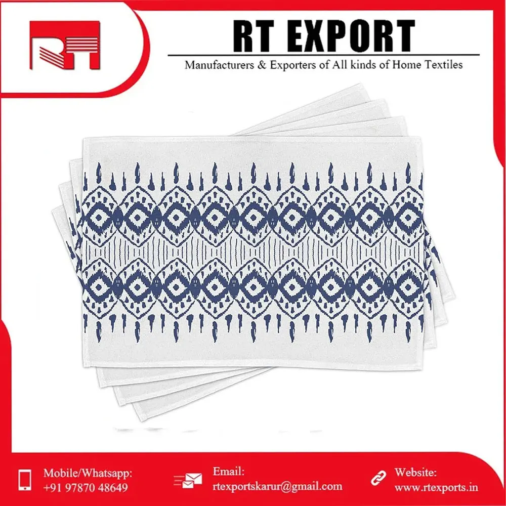 New Arrival Good Quality Customized Design Placemat 100% Cotton Custom Made Placemat at Low Price