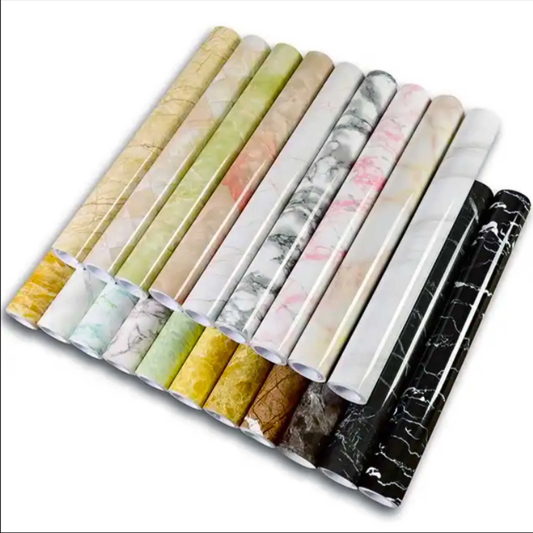 Fine Texture clear Printed Marble Self Adhesive PVC Film Furniture Decorative Skin Colour Design Vinyl Foil Sheet