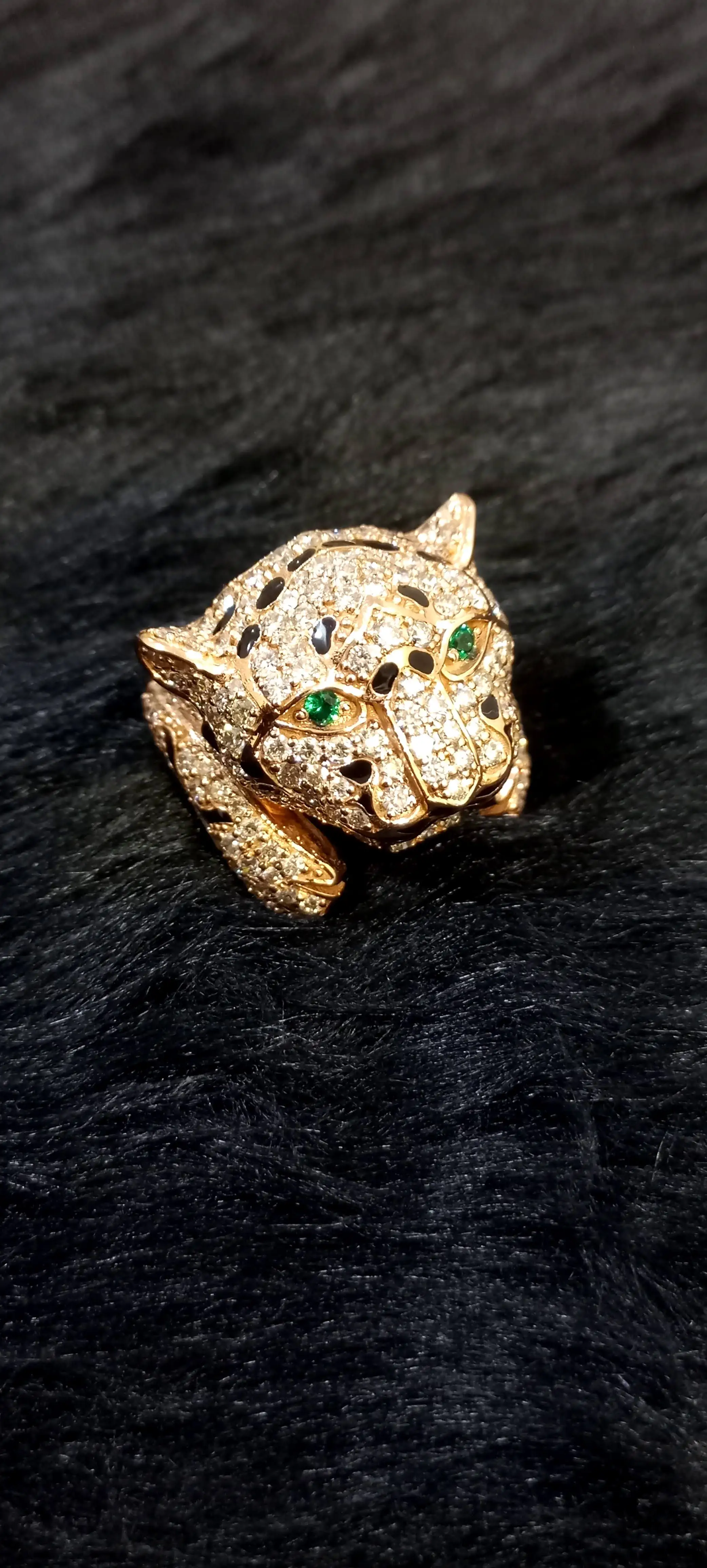 Hip Hop Jewelry Tiger Head Real Diamond Rings Custom Bulk Party Wear Ring Wholesale Price Custom Design