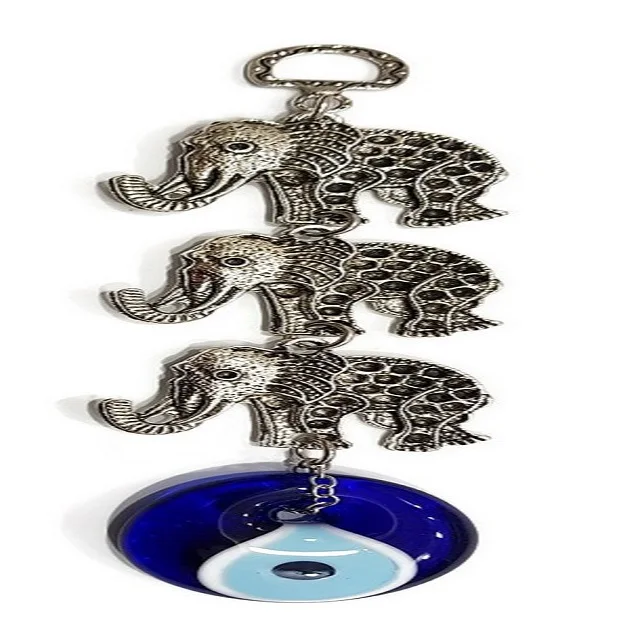 Turkish Elephant Evil Eye Wall Hanging Pendant Amulets Ornament For New House/Car/Baby Gift Protection Against Evil Low  Price