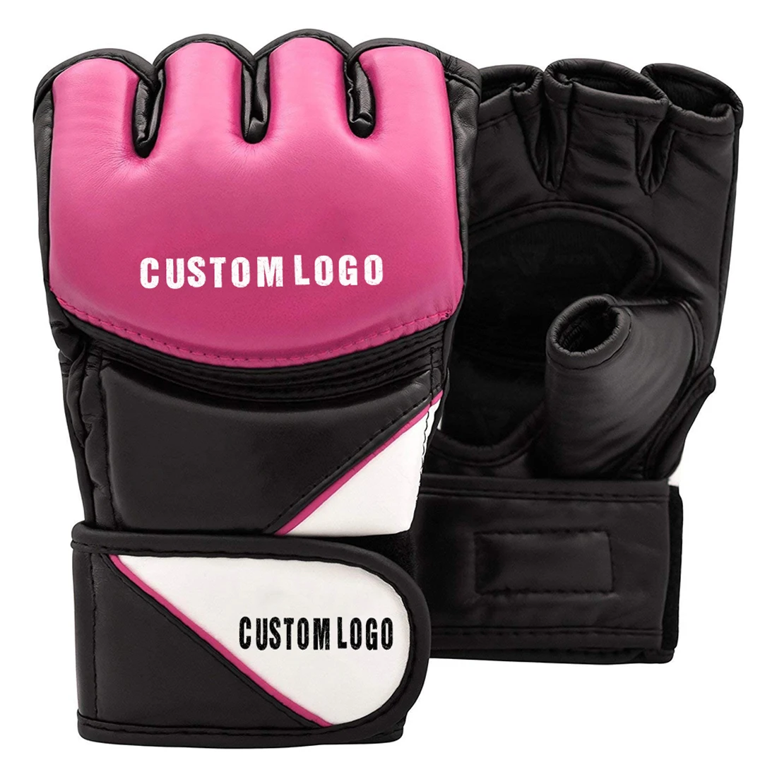 OEM Service Men Half Finger Boxing MMA Gloves Best Price Pakistan Made Punching Equipment