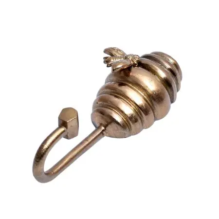 Handmade Bulk Bee Honeycomb Aluminum Wall Coat Hooks Hangers Reusable Utility Hat Bags Clothes Heavy Duty 12.50 cm AHK-45