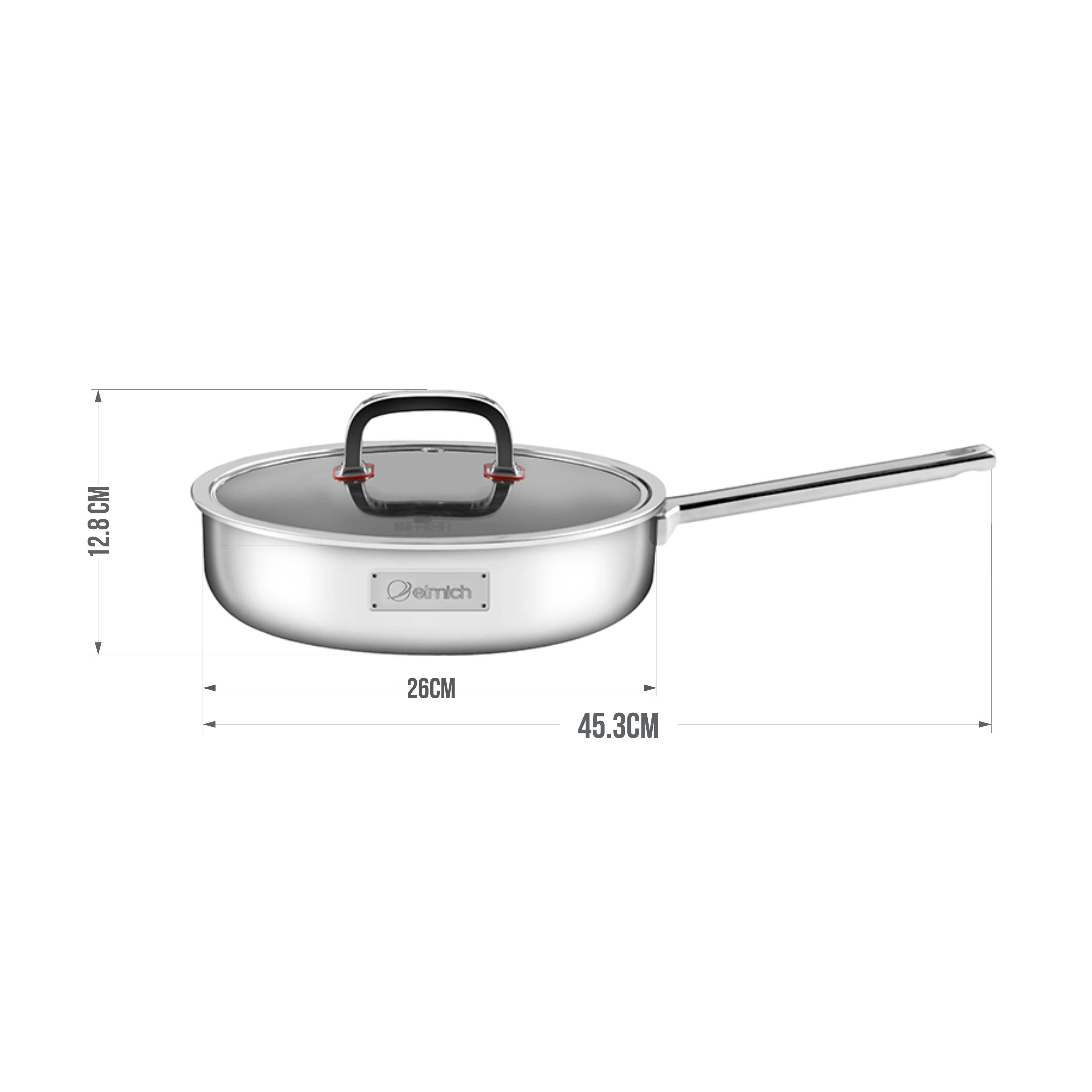 Elmich Diamond cookware set - 4 products with European standard 304 stainless steel material