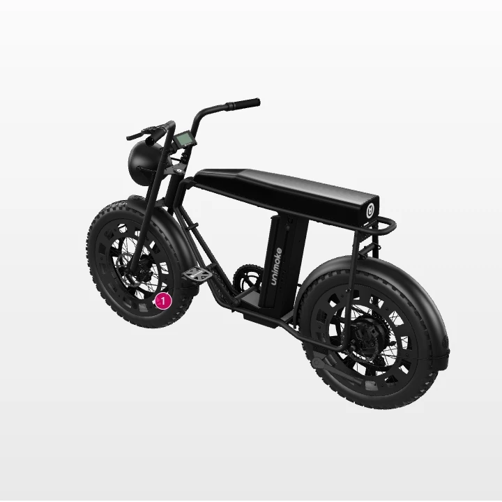 Моторизованный велосипед Unimoke MK черный только для справки