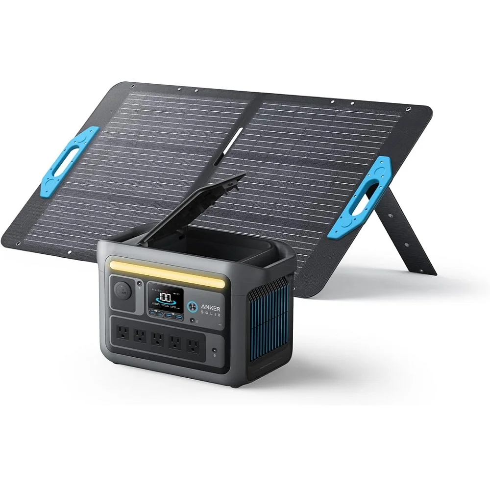 Новая портативная электростанция Anker SOLIX C800 с солнечной панелью 100 Вт солнечный генератор 1200 (пиковая 1600 Вт) батарея LiFePO4 768Wh