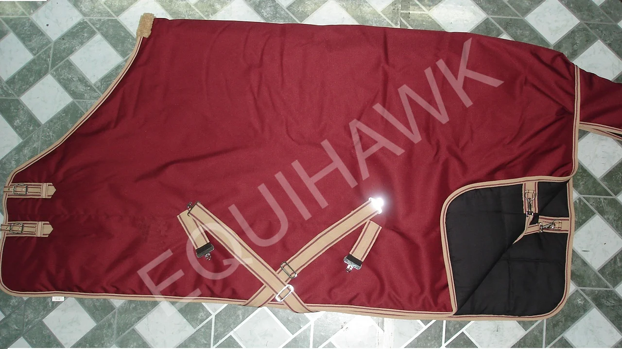 Top Selling Summer Horse Rug 1680 DNR Matty Waterproof with Polyfill inside and Taffeta Lining Cross Surcingle Leg Staps