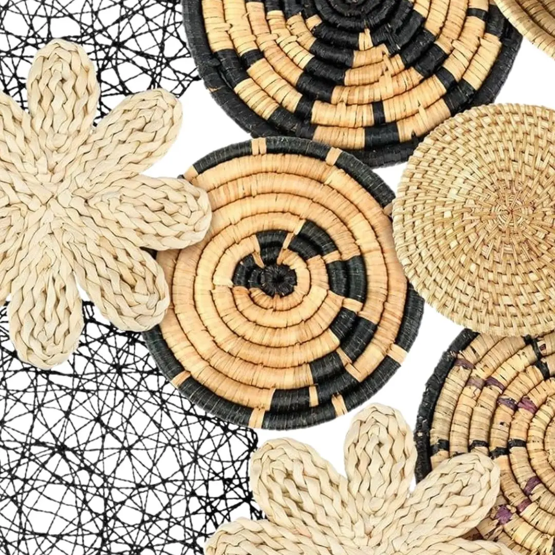 Alibaba Best Sellers Handicraft Wall Hanging Eco-Friendly Rattan Decoration for Your House Made in Vietnam Green Home Design