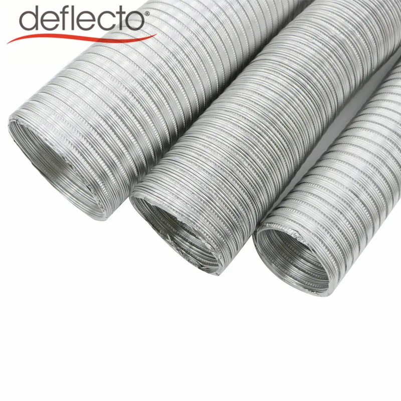 Customized Metal flexible pipe vent duct Ventilation equipment general alloy aluminum duct Crimped end Semi Rigid Ducting