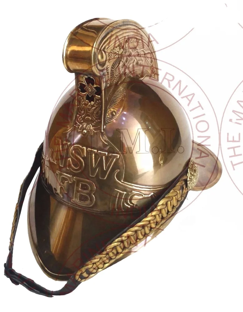 Однотонный латунный пожарный ~ античный Британский шлем коллекционный мост Латунный Шлем.