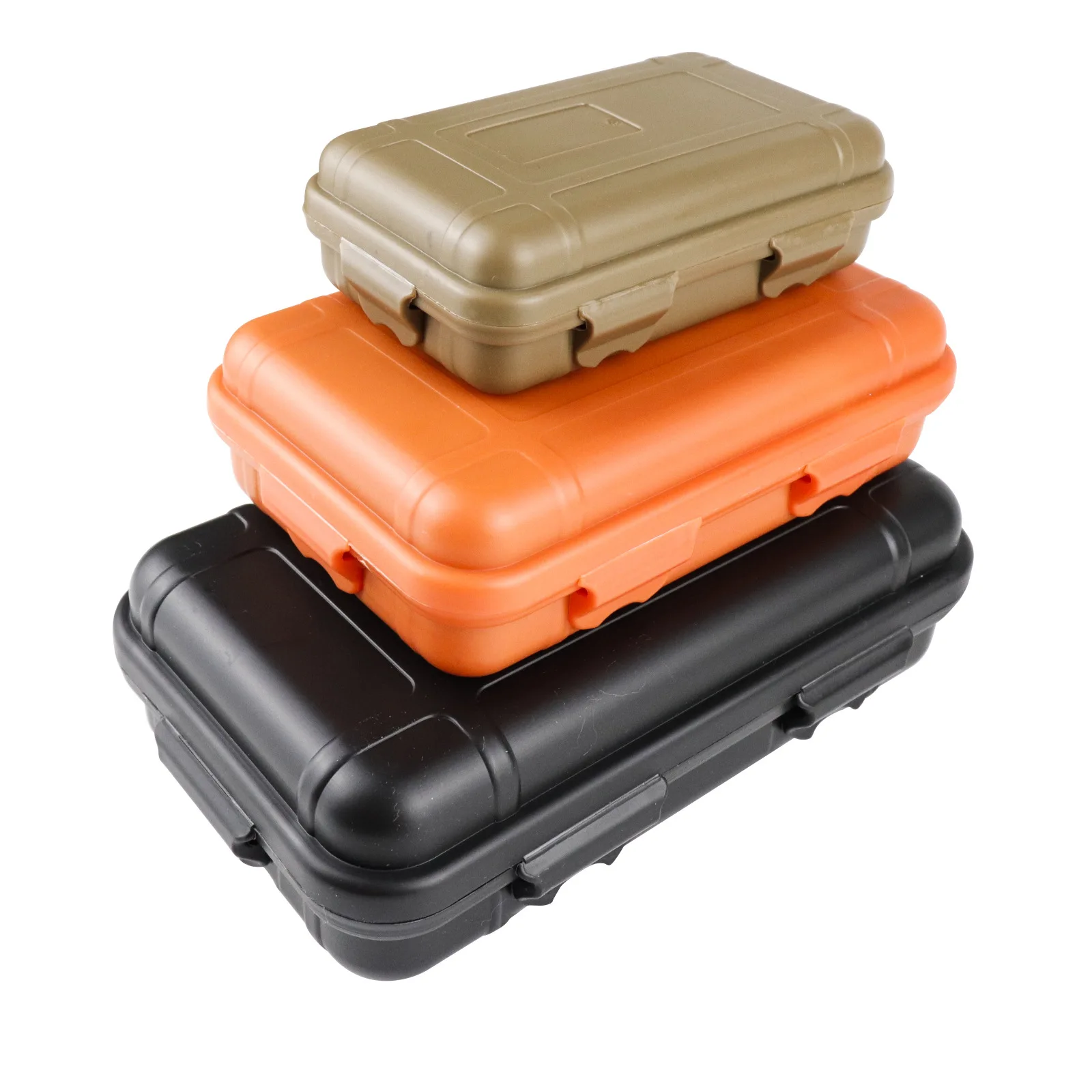 field Waterproof sealed box/Shock-proof plastic SOS box/Field storage salvage box EDC tool Outdoor survival kit Size Packing box