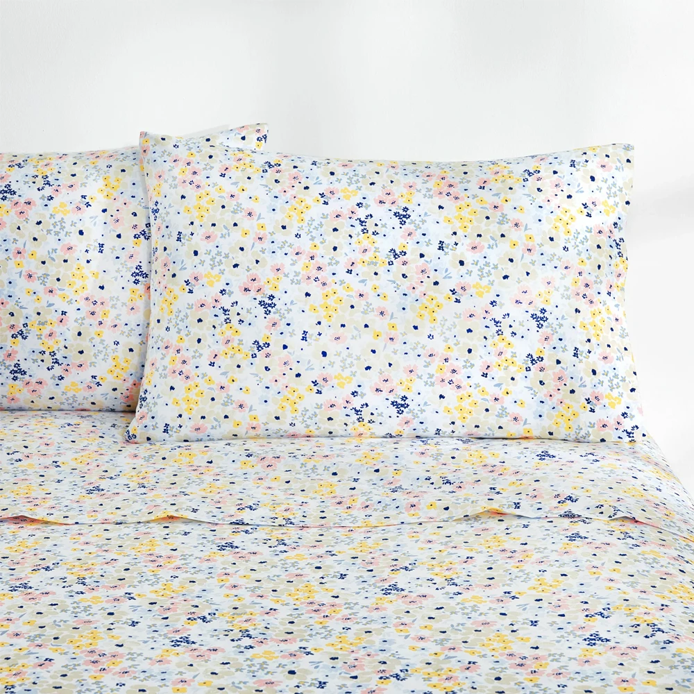 Custom Printing Comforter Queen Set Bed Sheet Best Quality 100% Polyester Fabric Bedsheet 4pc Bedding Set