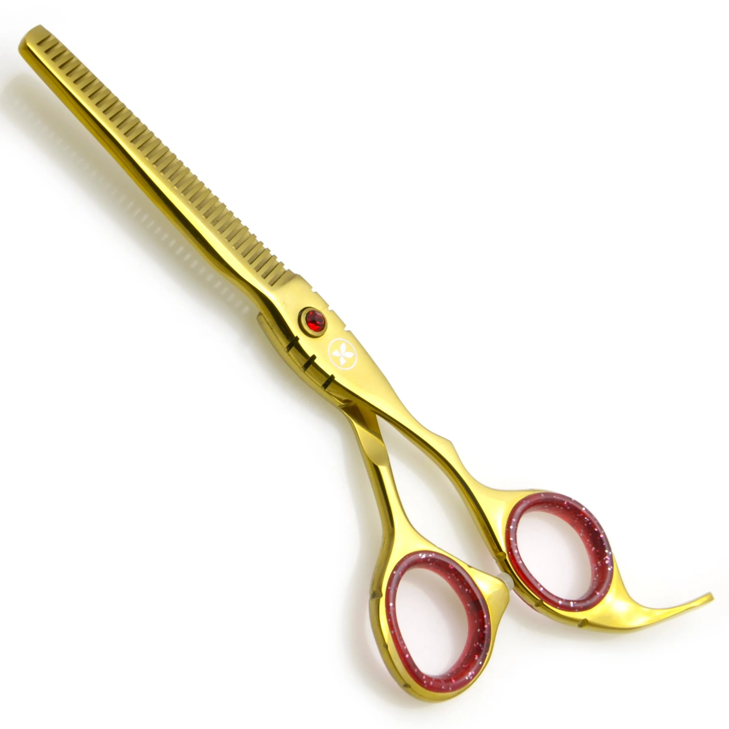 KOUNAIN Professional 7.0 Hair Scissors Stainless Steel 420 Grade Mirror Finish Razor Sharp Straight Hair Thinning Cutting Gold