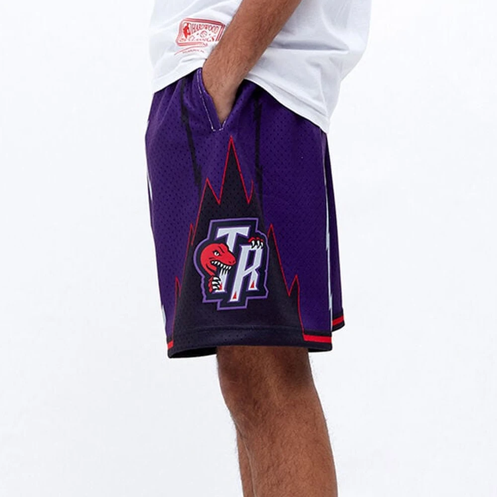 Mitchell & Ness Toronto Raptors Swingman Basketball Shorts Custom Logo Purple Shorts For Men Mesh Basketball Shorts For Men