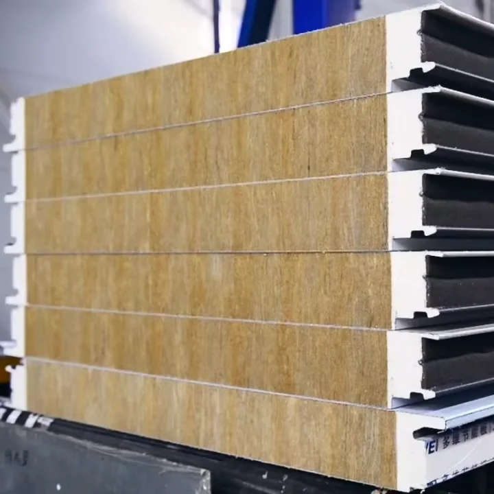 Fire-resistant Rock Wool Sandwich Panel for Building Insulation