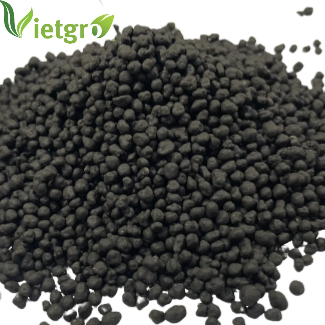 Vietgro Wholesale Organic Fertilizer NPK 2-1-1+30%OM origin Vietnam for Philippines - Black Granular