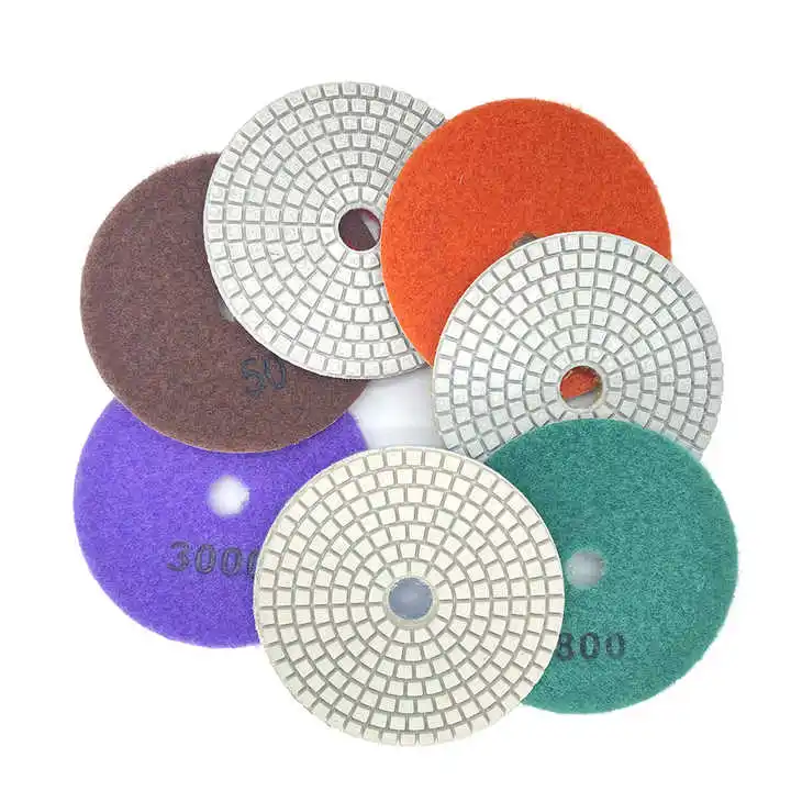 Набор алмазных полировальных колодок для гранита мрамора кварца 4 дюйма 7 шт.