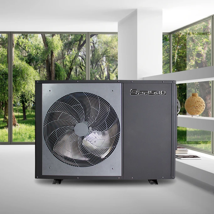 Высококачественный инверторный тепловой насос R32 A +++ Sprsun EVI DC для нагрева охлаждающей горячей воды