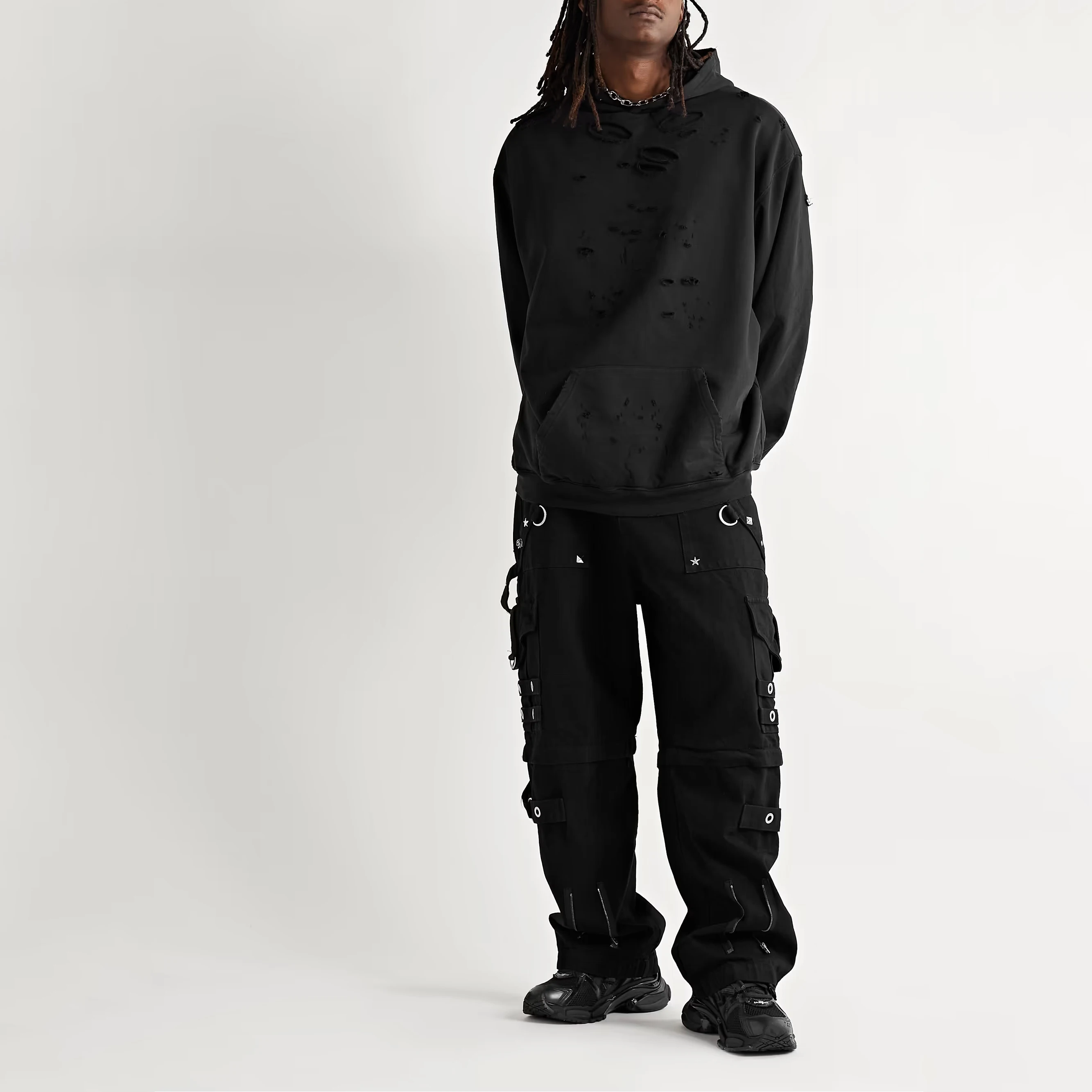 Paint Splatter Heavyweight French Terry Streetwear Vintage Stone Acid Washed Distressed Hoodies distressed patch hoodie