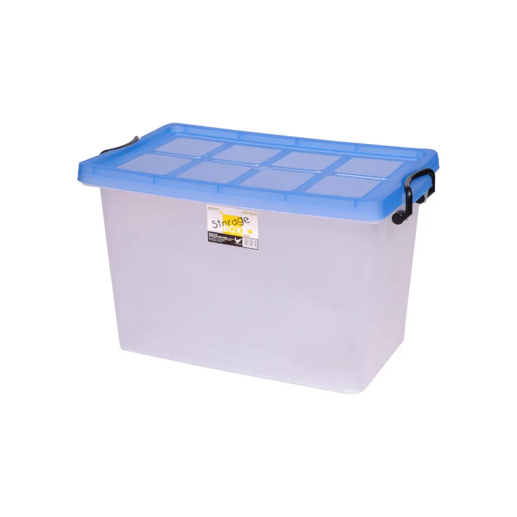 Multipurpose Space saving Plastic Transparent Iconic Storage Box With Wheel Container Storage box With Lid W480 x D310 x H300 mm
