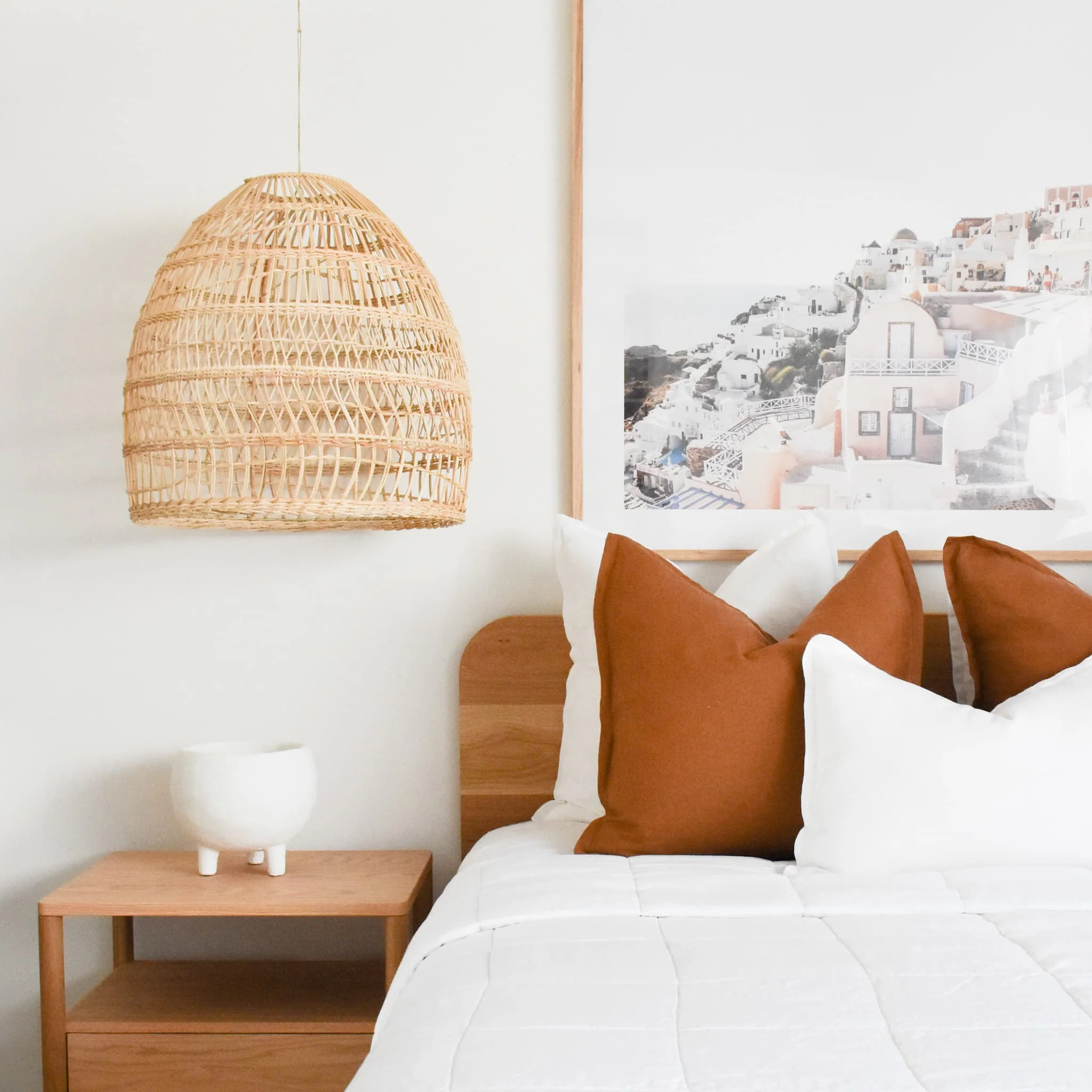 Home Decor Restaurant Living Room Woven Modern Style Rustic Pendant Lights Rattan Lamp Shade Seagrass Bamboo Hanging Lamp Cover