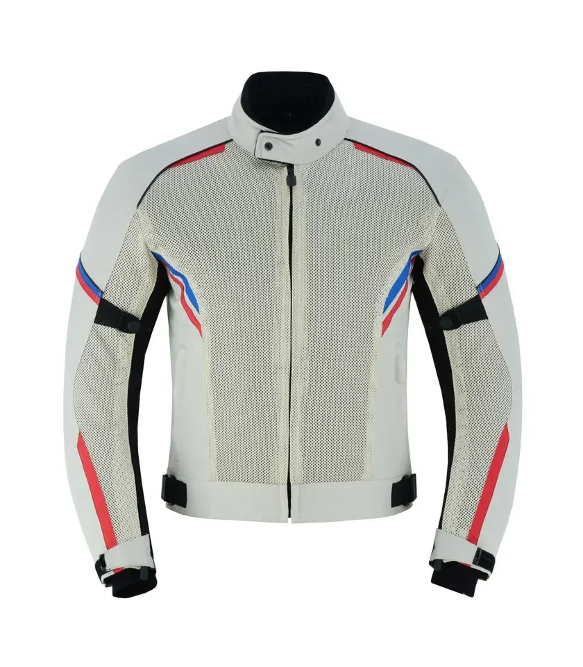 Riding Racing Motorcycle Jacket Designed Wholesale Brand Men Auto OEM Customized Style Sportswear Mesh Jacket Feature Material