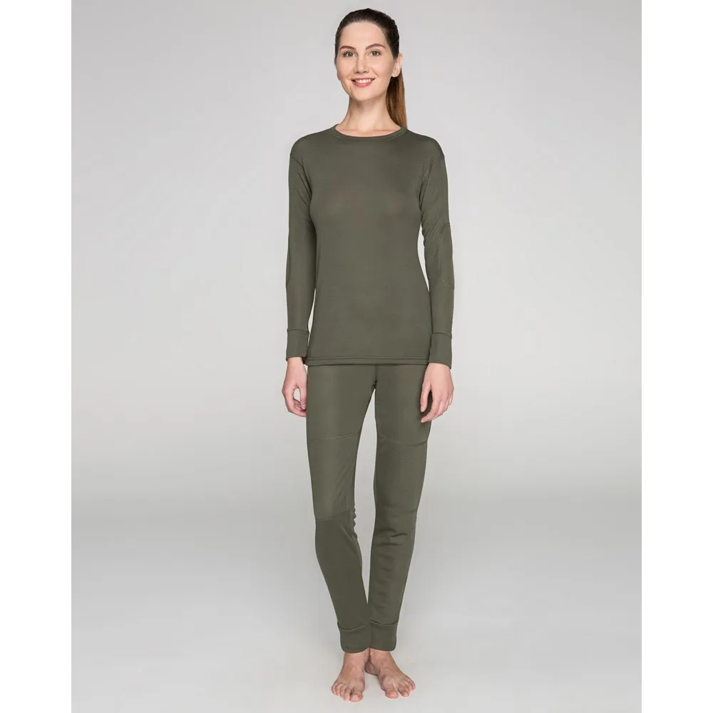 High Quality Turkish  Active Thermal Long Johns Soft Warm Underwear Set For Women Black