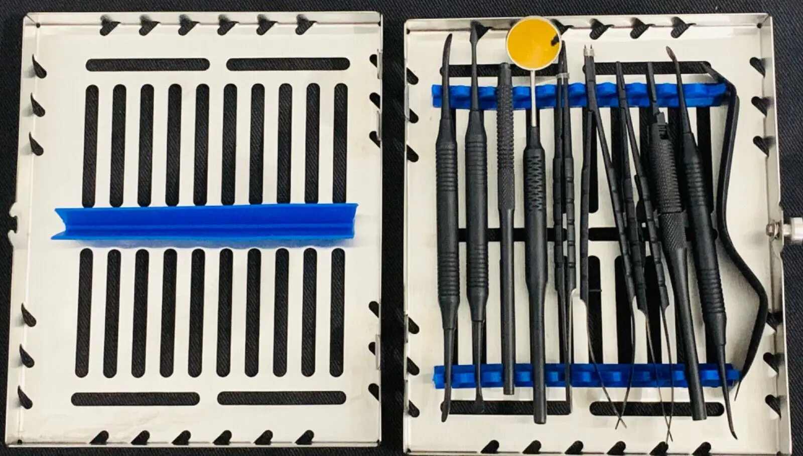 Surgical Dental Oral Surgery Sets Stainless Steel Dental Micro Periodontal Oral Surgery Kit 10 Pieces Black Coated CE ISO