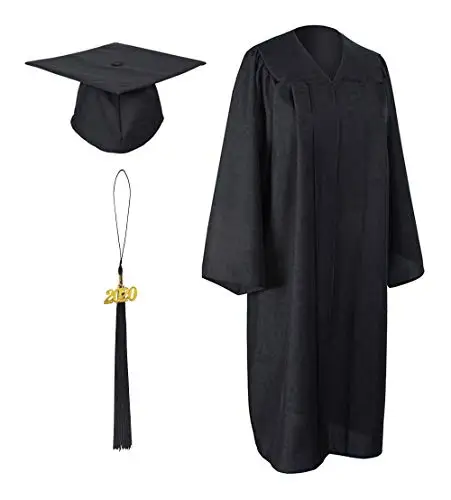 Customized New Product Wholesale Good Quality Academic Graduation Gown Woven School Uniform 100% Polyester Adults Custom Color