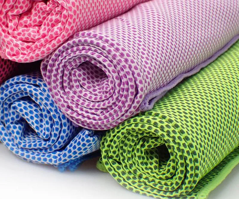 Solid Color Microfiber Fitness Sports Cooling Towel Adults Custom Exercise Ice Towel PVC Bag Printed Logo Instant Workouts