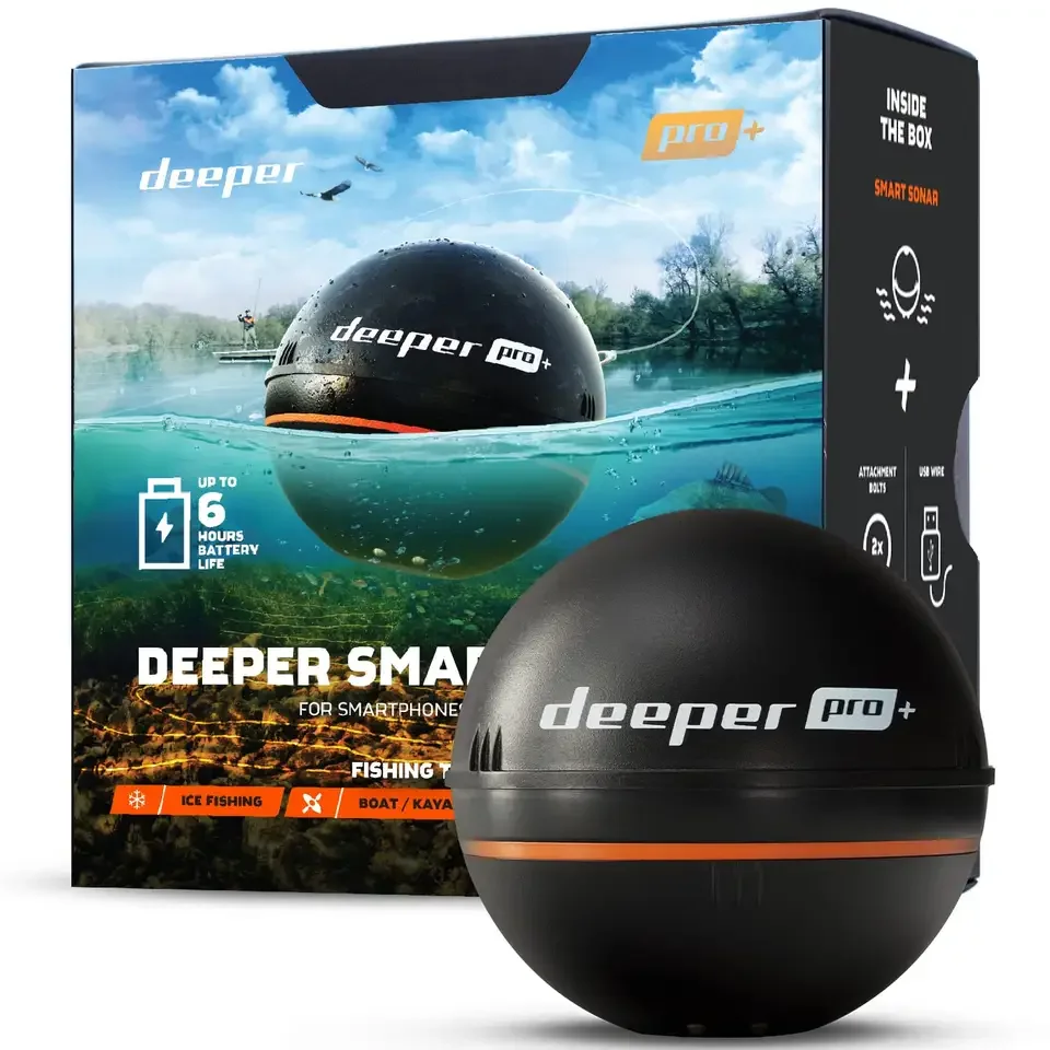 Ready to ship Deeper PRO+ Smart Sonar - GPS Portable Wireless Wi-Fi Fish Finder