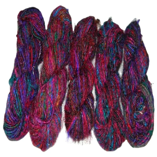 Recycled Multicolour Thrum Silk Yarn