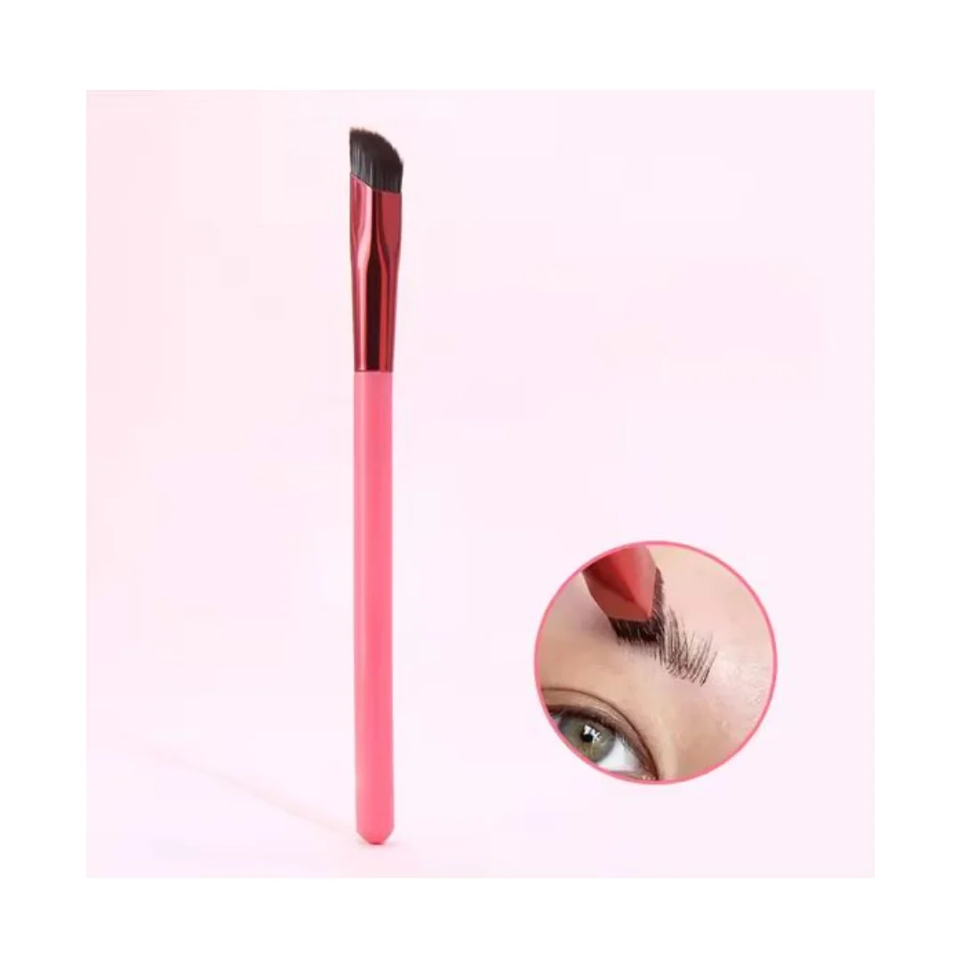Private Label Makeup Brush Square Shape Eye Brow Synthetic Hair Single Eyebrow Single Branch Eyeliner Eye Angle Eyebrow Brush