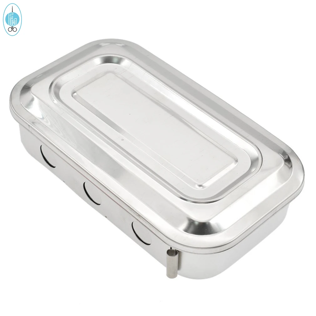 Dental Instruments Tray Organizer Surgical Medical Treatment Trays Boxes with Lid and Handle Grip