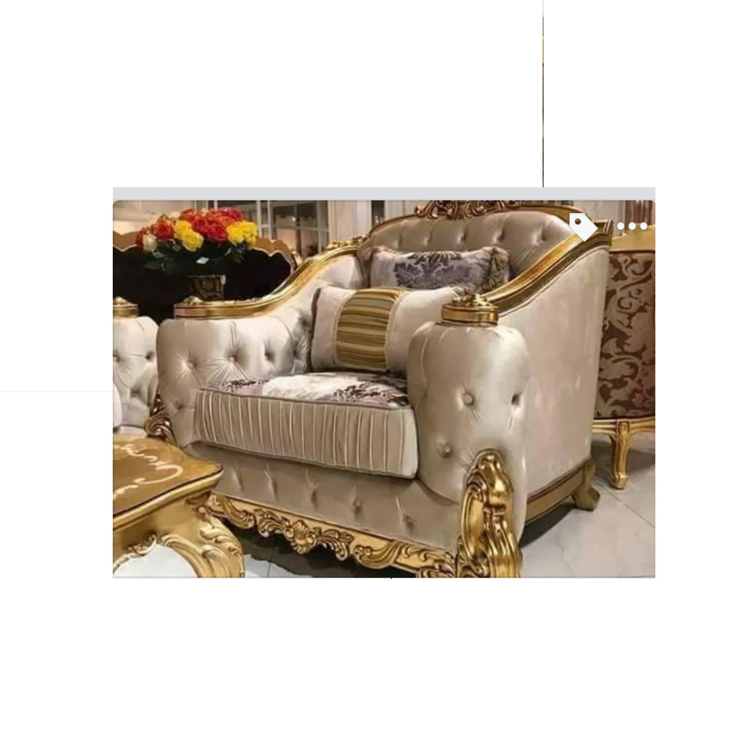 Best Quality Fine gold deco Painted Wooden Hand Carved Sofa Set For Living Room / Hall / Lobby Luxury Design Furniture for sale