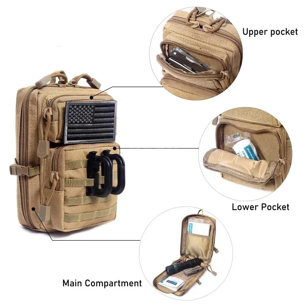 2023 New Arrival Compact EDC Tool Pouch Bag Mini Utility Pouch in Unique Style Waterproof Molle Pouch Fashionable Good Quality