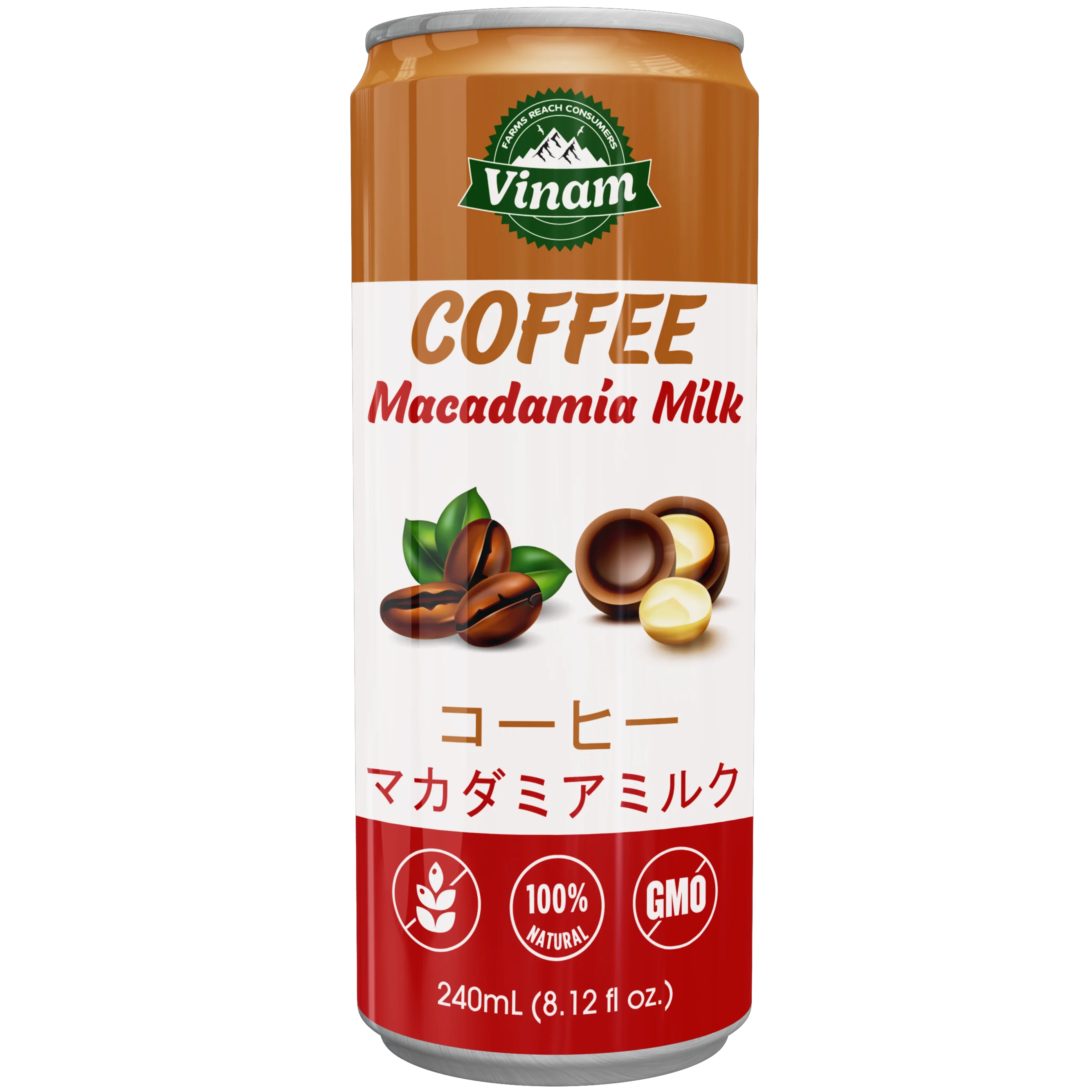 YOOH/OEM/ODM Private Label Coffee with Macadamia Can 240ml/330ml Best Coffee Drink for wholesale export