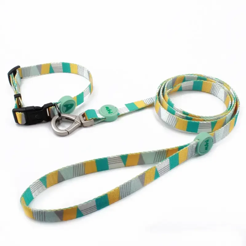 Best Quality Factory direct polyester dog collar and leash Sublimation Custom Design dog harness printed logo pet cat harness