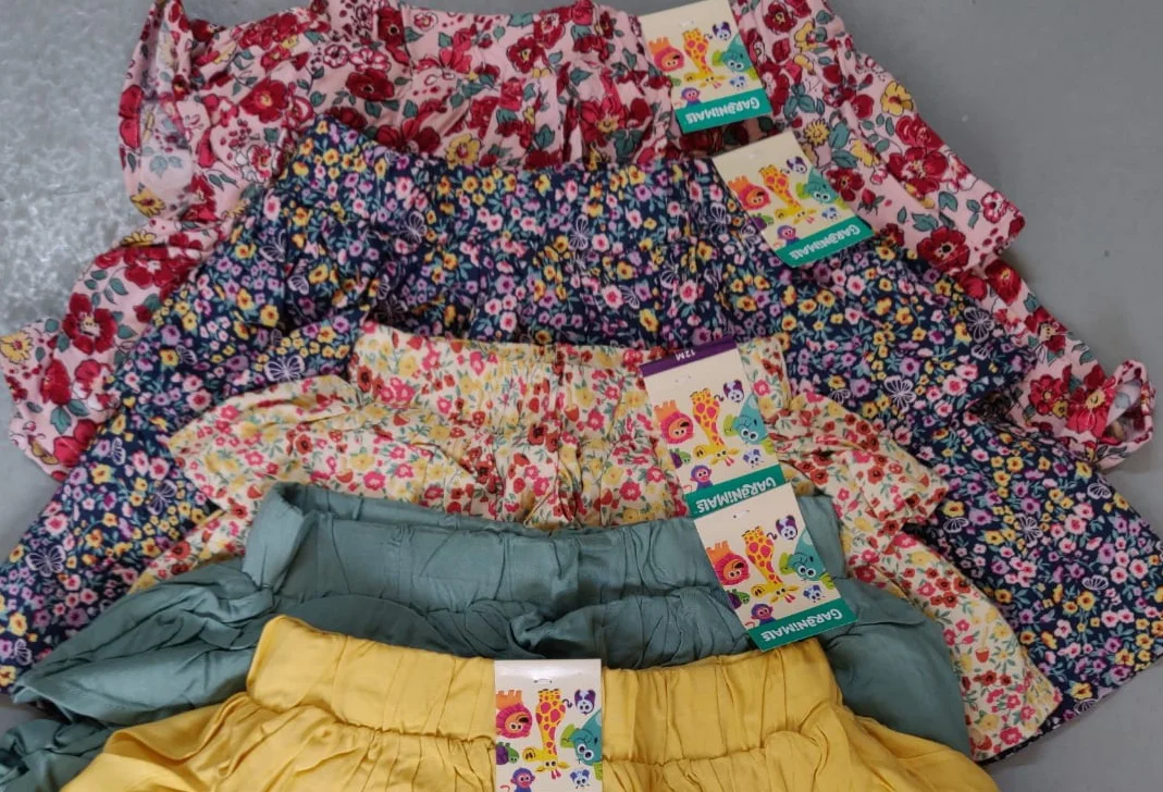 Girls new arrived ruffle skirt stylish printed new arrived skirt colorful skirt for baby girls comfortable for girls outwear