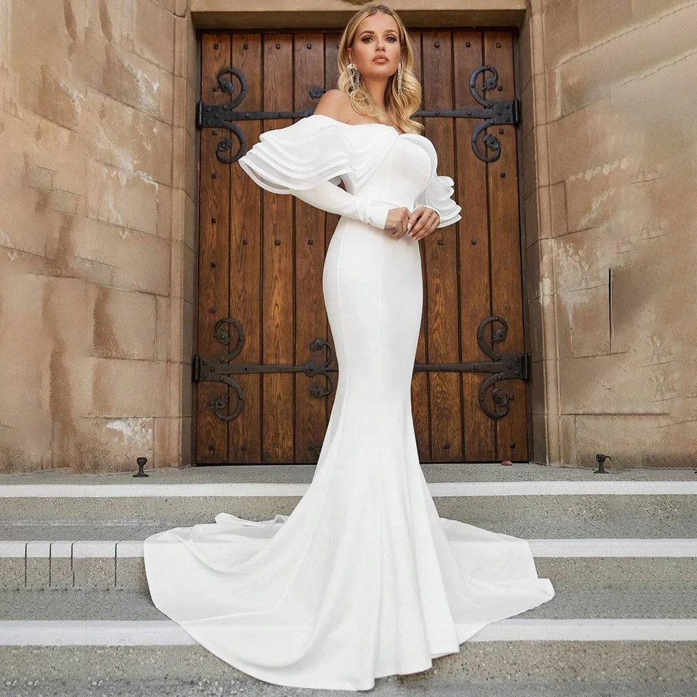 Прямая Продажа с фабрики оптовая продажа новые модные летние элегантные повседневные нарядные белые платья русалкой свадебные вечерние