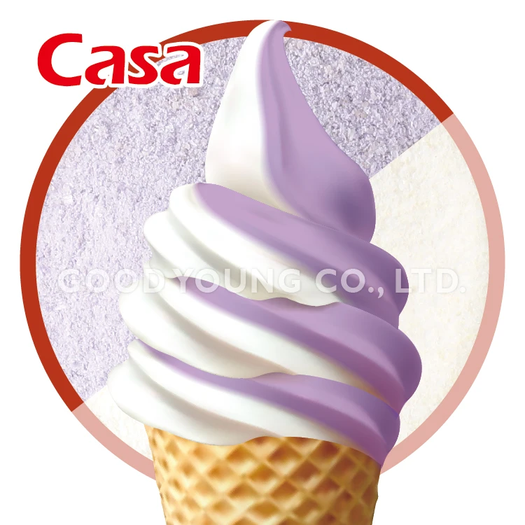Ice Cream Material for Dessert 1KG Taro Powder Flavor Instant Soft Serve Ice Cream Powder Mix