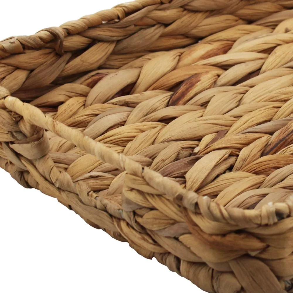 Best Choice Design Acrylic Water Hyacinth Storage Trays Set Good Price Home Table Serving Organizer for Food