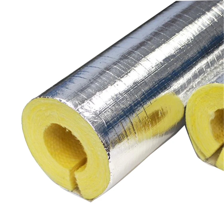 Reinforced Insulation Glass Wool Fiber Tube Fiberglass Pipe insulation Prices Glass wool  duct insulation fiberglass pipe