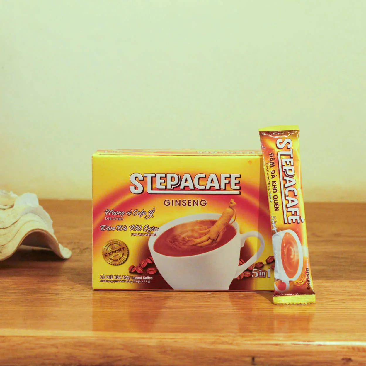 Лидер продаж растворимый кофе срок годности 24 месяца STEPPACAFE производитель OEM 5 в 1 женьшень из Вьетнама