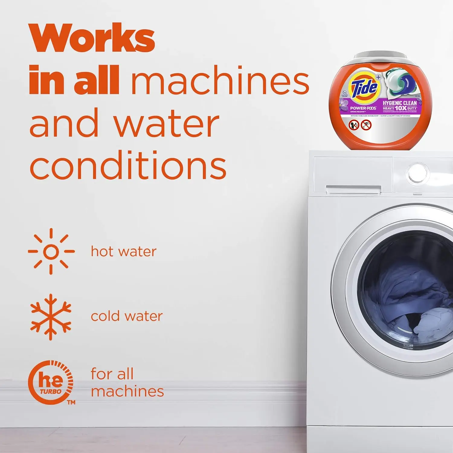 100% Original Ti-de Hygienic Clean-Heavy 10x Duty PODS Laundry Detergent Pacs 63 ct Available for Wholesale Buyers