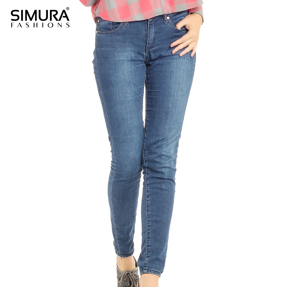 High-Quality Online Shopping  Trending New Design Wholesale Cheap Female Stylish Skinny Slim Fit Denim Jeans Pant For Ladies