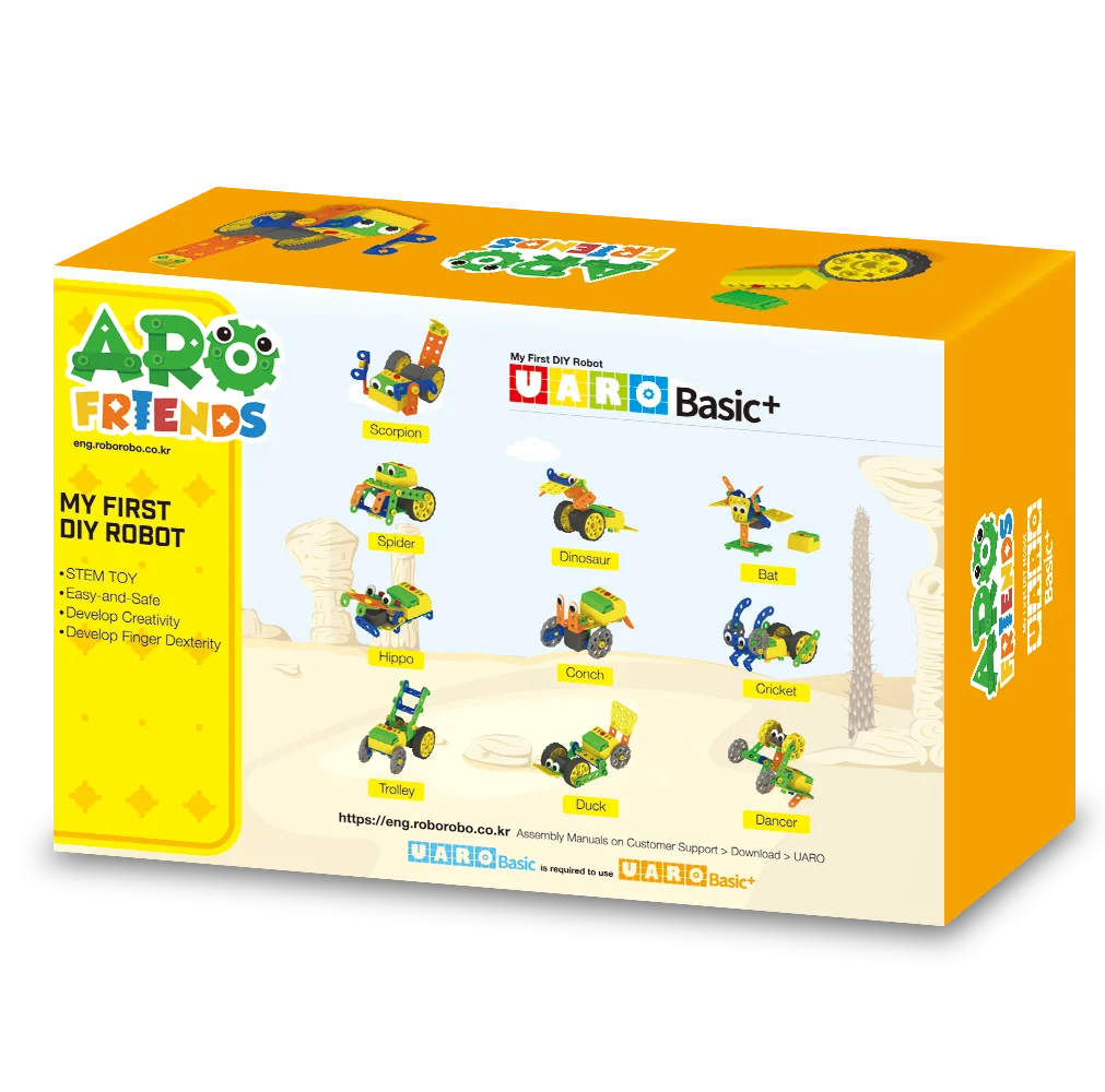 [Roborobo] Korea Toy Robots Simple Building Toy with Motor with Battery Case Car Hermit crab Dinosaur Toy Product